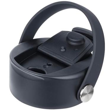 Imagem de Tampa flip de substituição – à prova de vazamento, livre de BPA com alça flexível, compatível com Hydro Flask, Iron Flask, Takeya, Simple Modern e ThermoProof 650 ml, garrafas de 510 g – preta