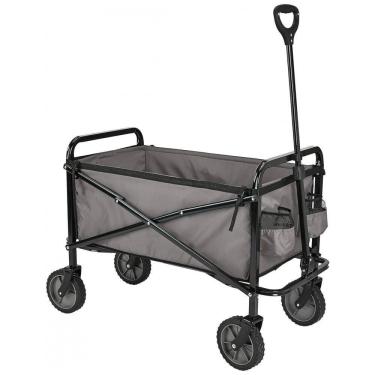 Imagem de Carrinho Dobrável para Camping e Jardim, Capacidade 120kg, Cinza