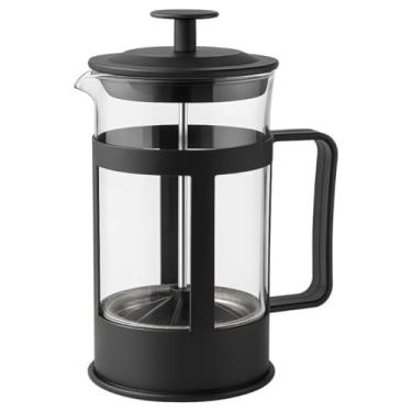 Imagem de Cafeteira Prensa Francesa de Vidro 600 ml Preta com Filtro de Aço Inoxidável Com Haste e Alça, Resistente, Suporta Altas e Baixas Temperaturas Excelente Sistema de Filtragem Produto Premium
