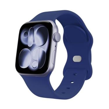 Imagem de WSV Pulseiras esportivas compatíveis com Apple Watch de 38 mm, 40 mm, 41 mm, 42 mm, 44 mm, 45 mm, 46 mm, 49 mm, para mulheres e homens, pulseira de silicone macio à prova d'água para iWatch séries 10,