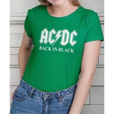 Imagem de Camisa Camiseta Adulto Masculina Feminina Algodão Banda de Rock AC DC 
