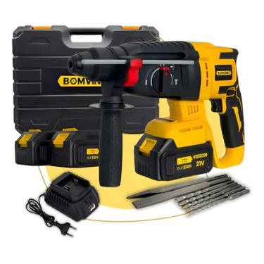 Imagem de Furadeira Martelete Perfurado Profissional 2 Bateria Potente