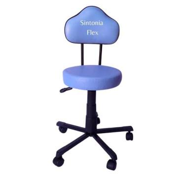 Imagem de Cadeira Mocho Verona Estética L Duplo Base Em Aço Rodízio - Sintonia F