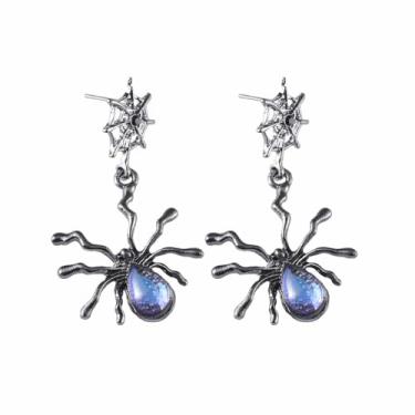 Imagem de Brincos femininos de Halloween com pingente de aranha, roupas de Halloween, acessórios de bijuteria, 2inch, Liga de aço, Sem pedra preciosa
