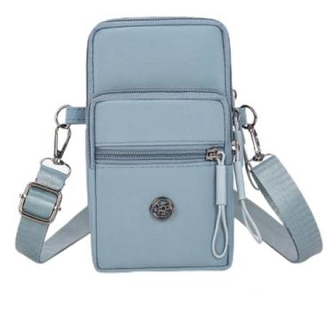 Imagem de Bolsas transversais pequenas para mulheres, mini bolsas de celular carteiras de pulso bolsa de ombro bolsa de braço bolsa de viagem para mulheres e homens, B - azul claro, Medium, Bolsa transversal