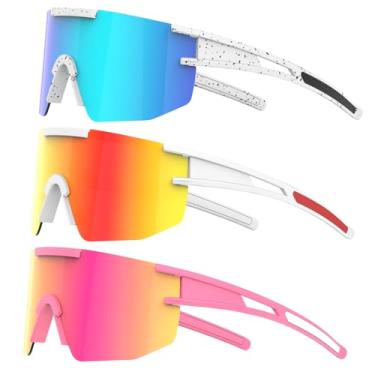 Imagem de Óculos de sol para ciclismo masculino e feminino, esportivo, polarizado, para corrida ao ar livre, pacote com 3, 7-10-11