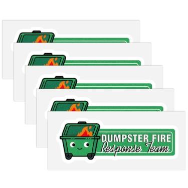 Imagem de 5 adesivos Fire Meme, Dumpster e Fire Response Team Stickers Dumpster e Fire Decal para laptop, para-choques, garrafa de água, copo e chapéu rígido