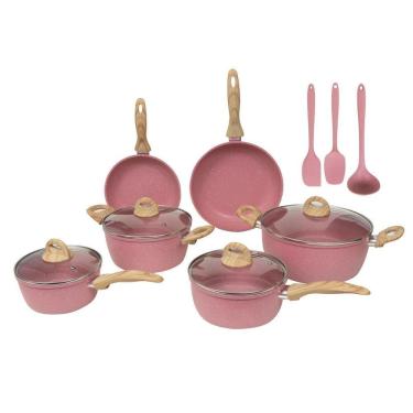 Imagem de Jogo Panelas Antiaderente Revestimento Cerâmica 9 Peças