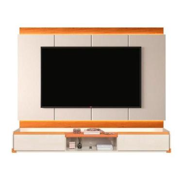 Imagem de Rack Bancada Com Painel Para Tv De Até 70 Em Mdf Com Led Hile Off Whit