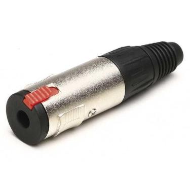 Imagem de Plug Conector Fêmea Santo Angelo P10SF P10 Stereo Com Trava