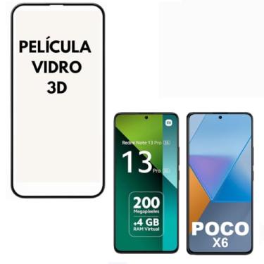 Imagem de Película VIDRO 3D REDMI NOTE13 / REDMI NOTE 13 PRO 5G / POCO X6 5G, Proteção Total e Contra Risco