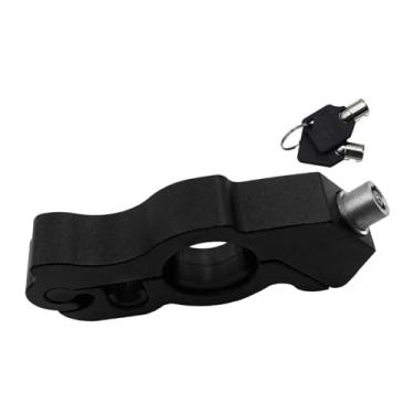 Imagem de Lock de Scooter Universal, Trava do Guidão de Alumínio CNC, Evita Roubo Com Trava de Motocicleta Pesada para Bicicletas de Rua, ATVs, Ciclomotores, Bicicletas Sujas, Mais (Preto)