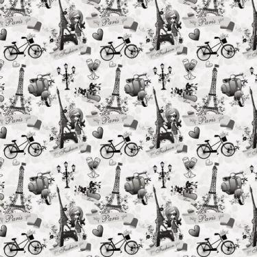Imagem de Papel De Parede Paris Fashion Amor Bicicleta Torre Eiffel - LRP