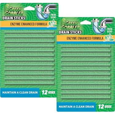 Imagem de Green Gobbler Limpador de ralo e desodorizador varas de aroma fresco para tanques de vaso sanitário, pias, ralos de banheira, ralos de máquina de lavar e trituradores de lixo – 24 peças