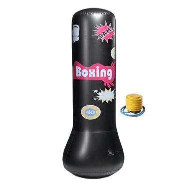 Imagem de Saco de pancadas infantil inflável, saco de areia de boxe para fitness – Saco de pancadas inflável antiderrubamento infantil para fitness, treinamento, casa, local de trabalho, dentro de casa