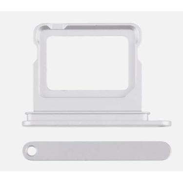 Imagem de Suporte de bandeja de cartão SIM 2 peças de substituição para iPhone 17 branco