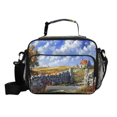 Imagem de Blueangle Lancheira térmica doméstica camponesa para mulheres e homens - bolsa térmica à prova de vazamento com alça de ombro ajustável, lancheira reutilizável para trabalho, piquenique (373)