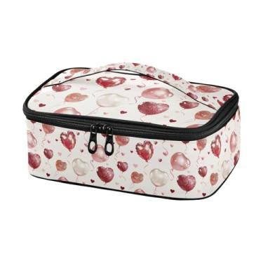 Imagem de GUIJI Lancheira térmica com balões de coração, lancheira à prova de vazamento para mulheres e homens, lancheira portátil para trabalho, piquenique, viagens