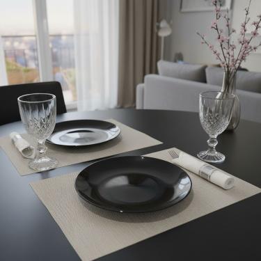 Imagem de Jogo Americano Coz Jantar Descanso Prato Bege 30x45 2 Un