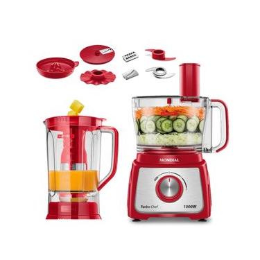 Imagem de Multiprocessador Turbo Chef 9 em 1 Mondial Vermelho 1000W MPN-01-RF