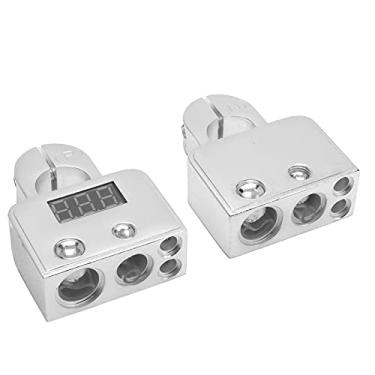 Imagem de Zhjvihx Terminal de Bateria Digital, Terminal de Bateria de Carro Com Monitoramento Anticorrosão Em Tempo Real para Iate de Caminhão RV (B(prata))