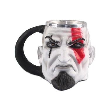 Imagem de Caneca Decorativa 3D Bad Kratos God Of War Resina Oficial