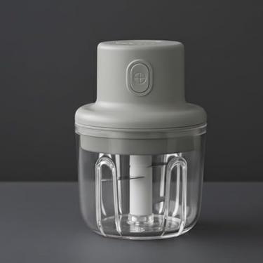 Imagem de Processador de Alimentos Elétrico 250ML - Compacto e Prático, Diversas Cores, Ideal para Picar Alho, Cebola e Legumes, Fácil de Usar e Limpar (Cinza)