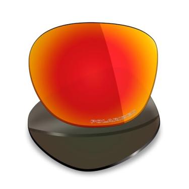 Imagem de Mryok Lentes de reposição ultra polarizadas para óculos de sol Oakley Latch OO9265 53 mm, HD Polarized, proteção UV, resistente a impactos e ajuste perfeito - Vermelho fogo
