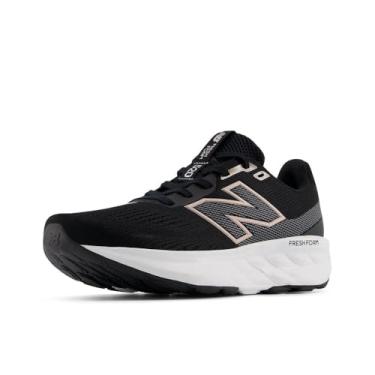 Imagem de New Balance Tênis de corrida feminino Fresh Foam 520 V9, Preto/Castlerock/Rosa Metálico, 40