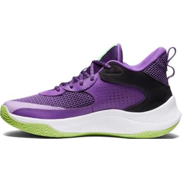 Imagem de Under Armour Unissex-adulto Curry 3z Suede, (501) Luxuoso/Roxo/Verde Hiper/2024, 11.5 Women/10 Men