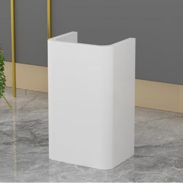 Imagem de Balcão de recepção de recepção, balcão de caixa de varejo, caixa simples, mesa de sala de recepção com armazenamento/gaveta, para salão de beleza, escritório, restaurante, pequena loja, supermar