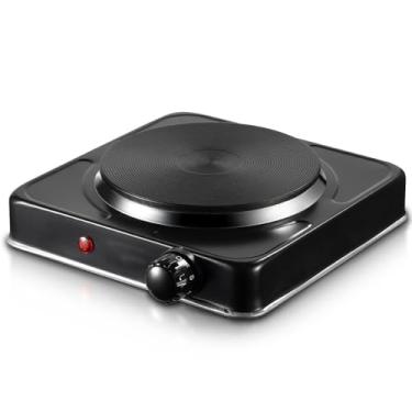 Imagem de Fogão Cooktop De Mesa Elétrico Fogareiro Portátil 1 Boca 1000W Preto 110/220V (Preto 220V)