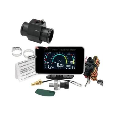 Imagem de Medidor Digital Automotivo 3 Em 1 LCD: Temperatura Da Água, Pressão Do
