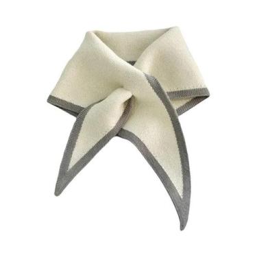 Imagem de Cachecol Feminino De Tricô Quente Para Outono Com Gola Falsa Destacáve