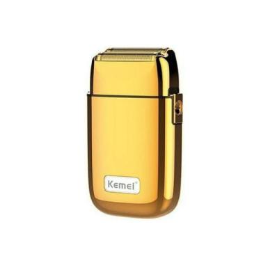 Imagem de Barbeador Elétrico Kemei Kmtx1 Dourado Profissional Sem Fio