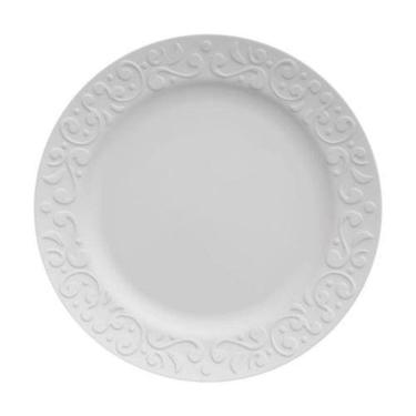 Imagem de Prato De Porcelana Raso Tassel Branco 26 Cm