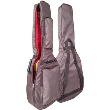 Imagem de Capa De Violão Folk Marrom Acolchoada Bolso Duplo