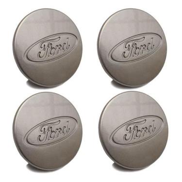 Imagem de Kit Calotinha Centro Roda Ford Focus Ghia Aro 15 Prata 70mm - GFM, PRA