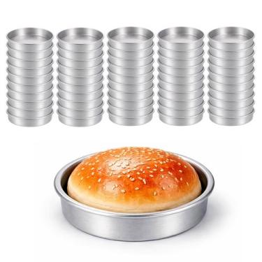 Imagem de 50 Formas Forminhas Para Pão De Hambúrguer Brioche Profissional 11,5x2