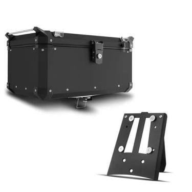 Imagem de Baú Moto Alumínio Top Case 56 Litros + Base de Fixação Super Adventure