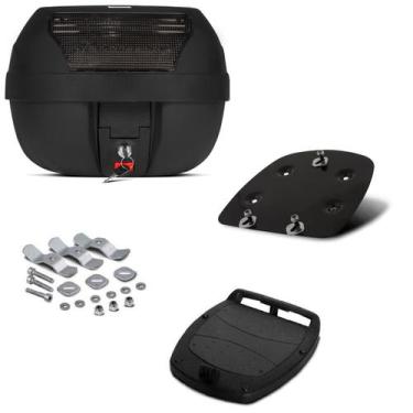 Imagem de Baú Bauleto 28 Litros Pro Tork Com Suporte Base Para Moto Nxr Bros 150