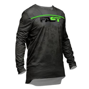 Imagem de Camisa de Motocross Infantil camiseta Pro Tork Fast, Chumbo, Verde, 12