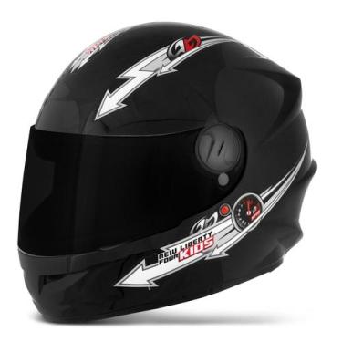 Imagem de Capacete Fechado Infantil Pro Tork Liberty Four Kids Solid Viseira Fum
