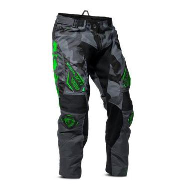 Imagem de Calça Infantil Motocross Trilha - Jett Factory Edition 3, Verde, 4