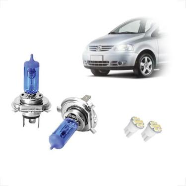 Imagem de Kit de Lâmpadas Halógena Super Branca H4 Farol Baixo Alto Fox 2003 200