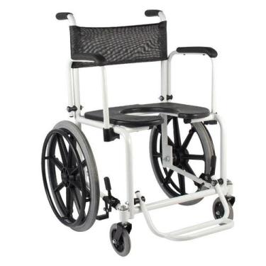 Imagem de Cadeira de Rodas para Banho com Roda Grande Mod: B20-A Marca: Ortomobi