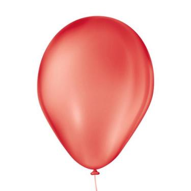 Imagem de Balão São Roque Vermelho Quente Liso 7 Polegadas - 50 un - Balões São 