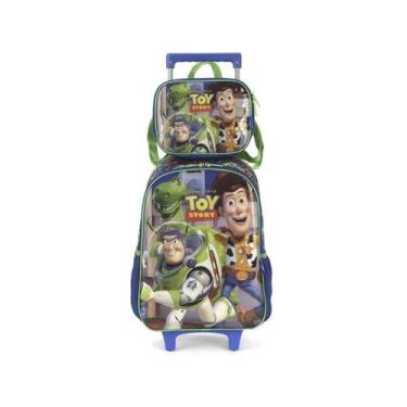 Imagem de Kit Mochila Rodinhas + Lancheira Toy Story Verde - Maxlog