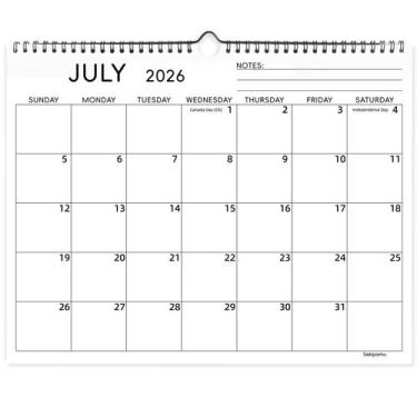 Imagem de Calendário Sekipamu 2026-2027 18 Meses 36x28 cm