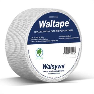 Imagem de Fita Telada Walsywa Waltape Fibra De Vidro Para Juntas De Drywall Trin